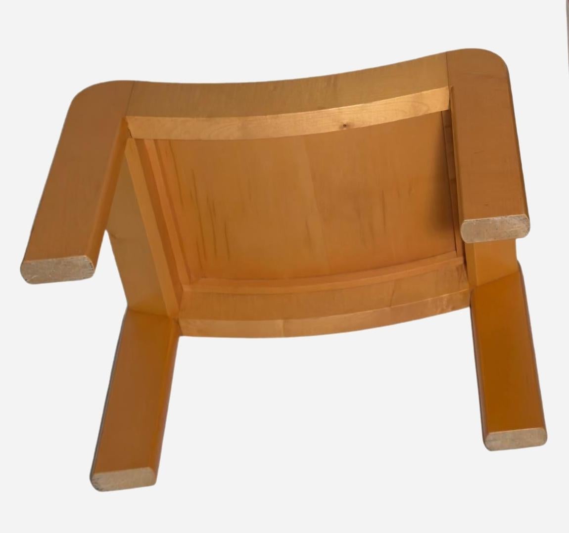Sycamore Pair of curved stools in sycamore in the style of P.Chareau, France circa 1990 For Sale