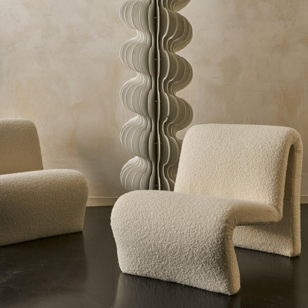 ivory boucle chair