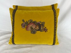 Pair of Custom Appliqué Pillows by MLA