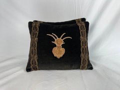 Pair of Custom Appliqué Pillows by MLA