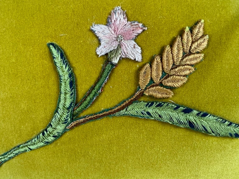 Pair of Custom Appliqué Pillows by MLA For Sale at 1stDibs