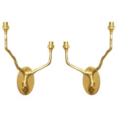 Pair of Custom Arbre Brass Sconces