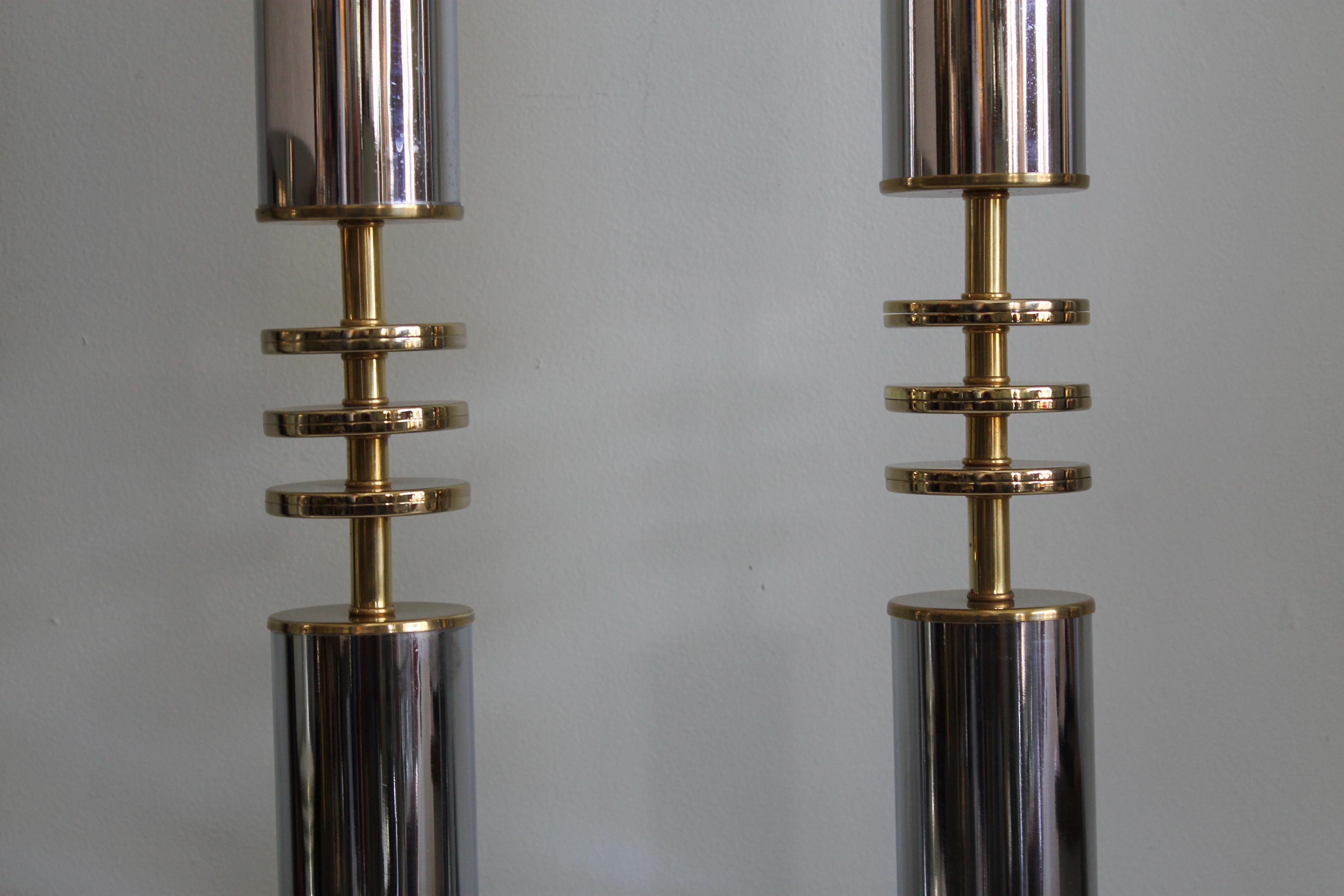 Pair of Custom Art Deco Style Lamps 1