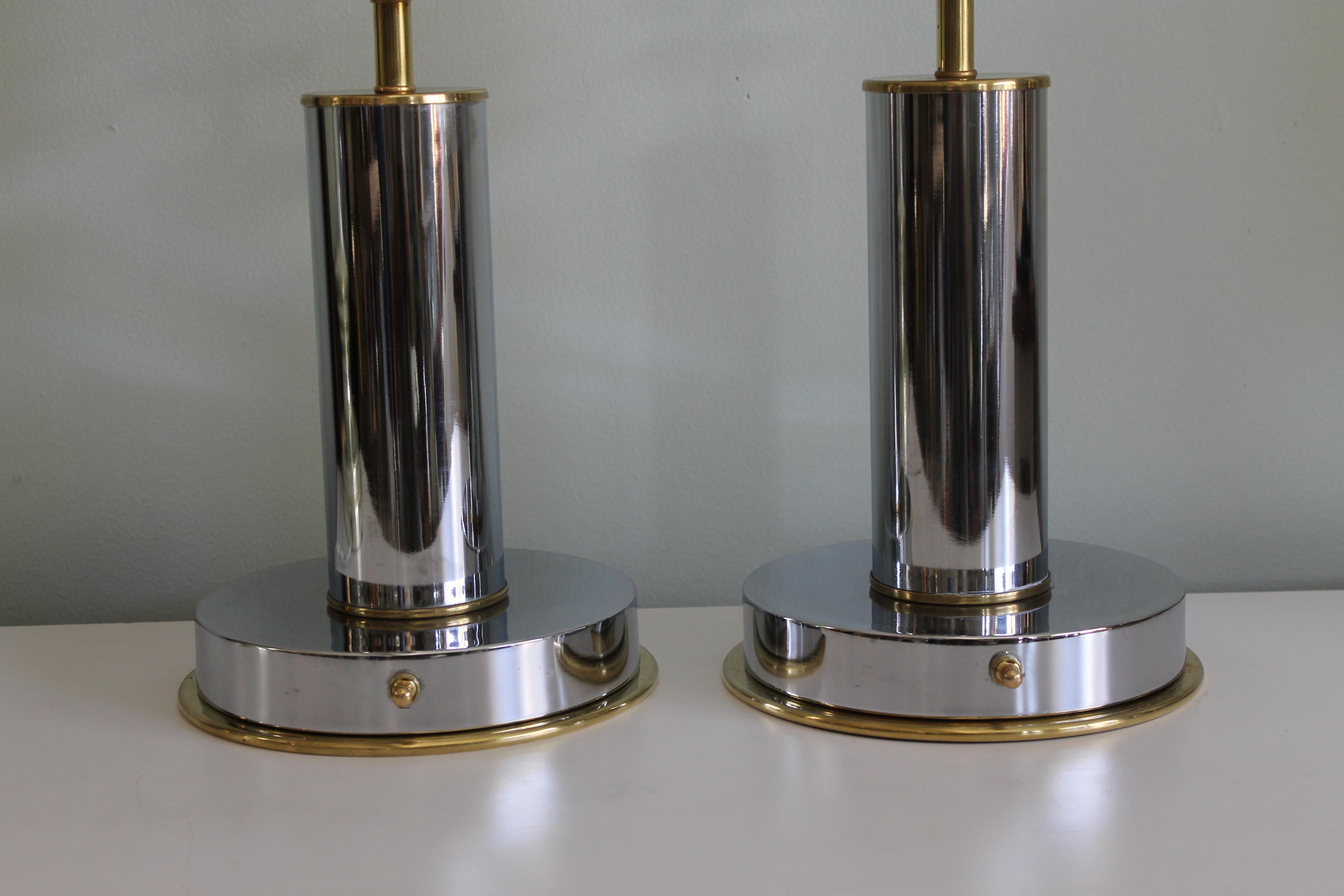 Pair of Custom Art Deco Style Lamps 2