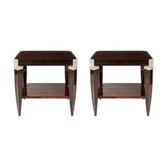 Pair of Custom Art Deco Tables Style End Tables