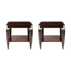 Paar Custom Art Deco Tables Style End Tables