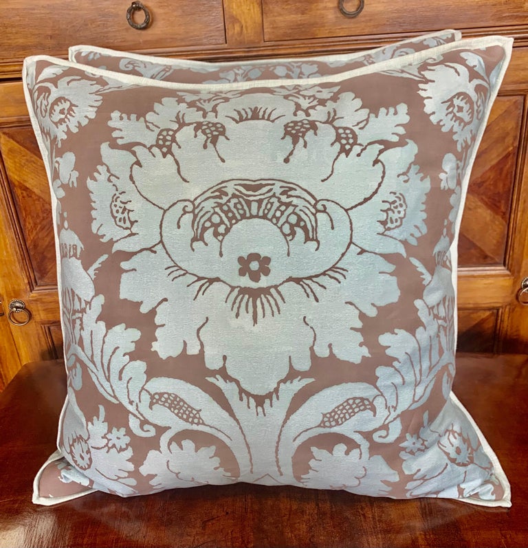 Pair of Custom Authentic Fortuny Pillows at 1stDibs