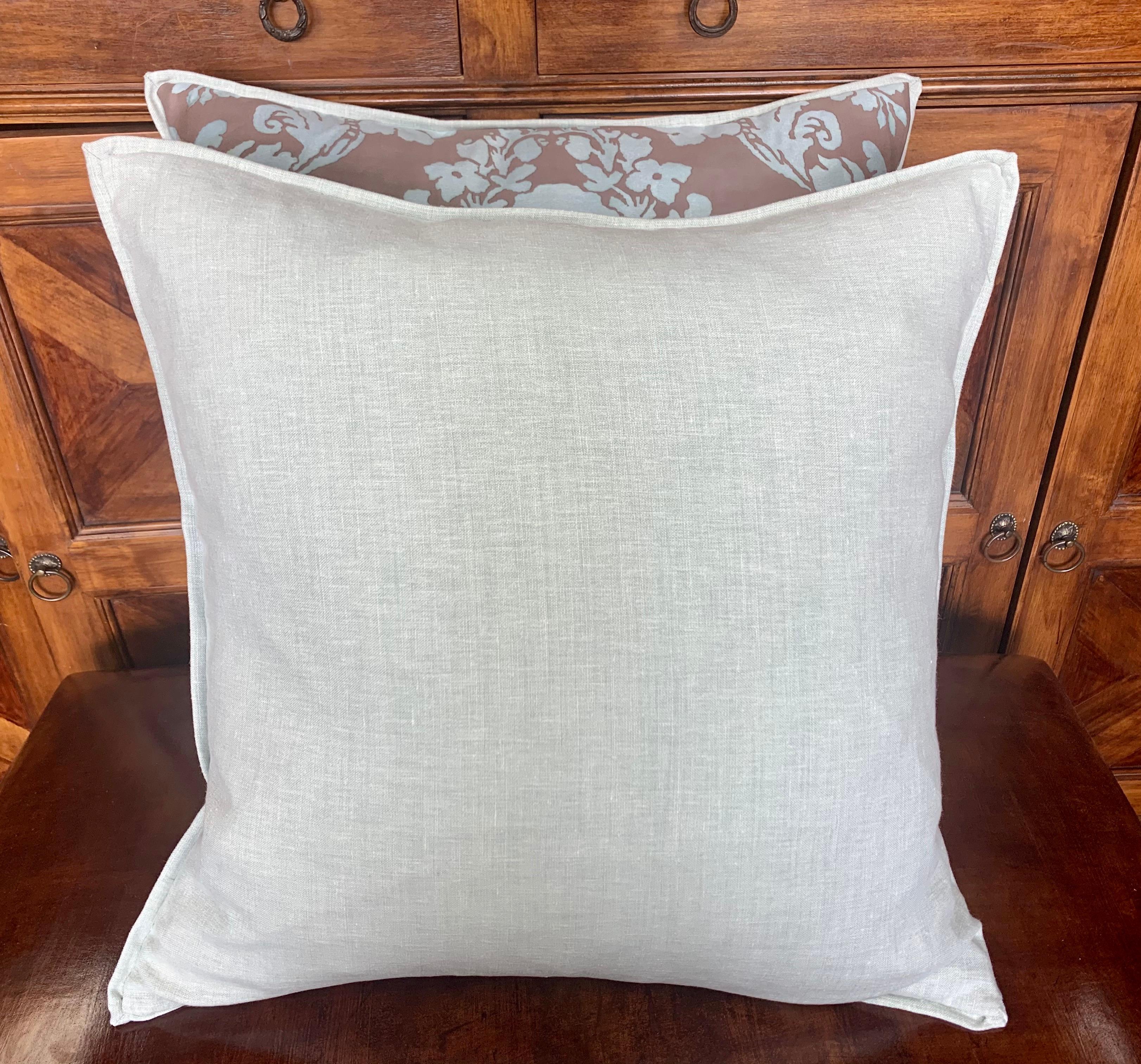 Contemporary Pair of Custom Authentic Fortuny Pillows