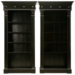 Par de Librerías Personalizadas Acabado Negro Pintado a Mano en Cualquier Dimensión o Acabado