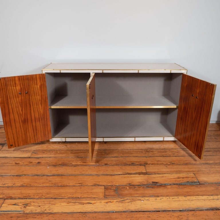 Pair of Custom Made Brass Bamboo Inlay and Murano Glass Parrot ...