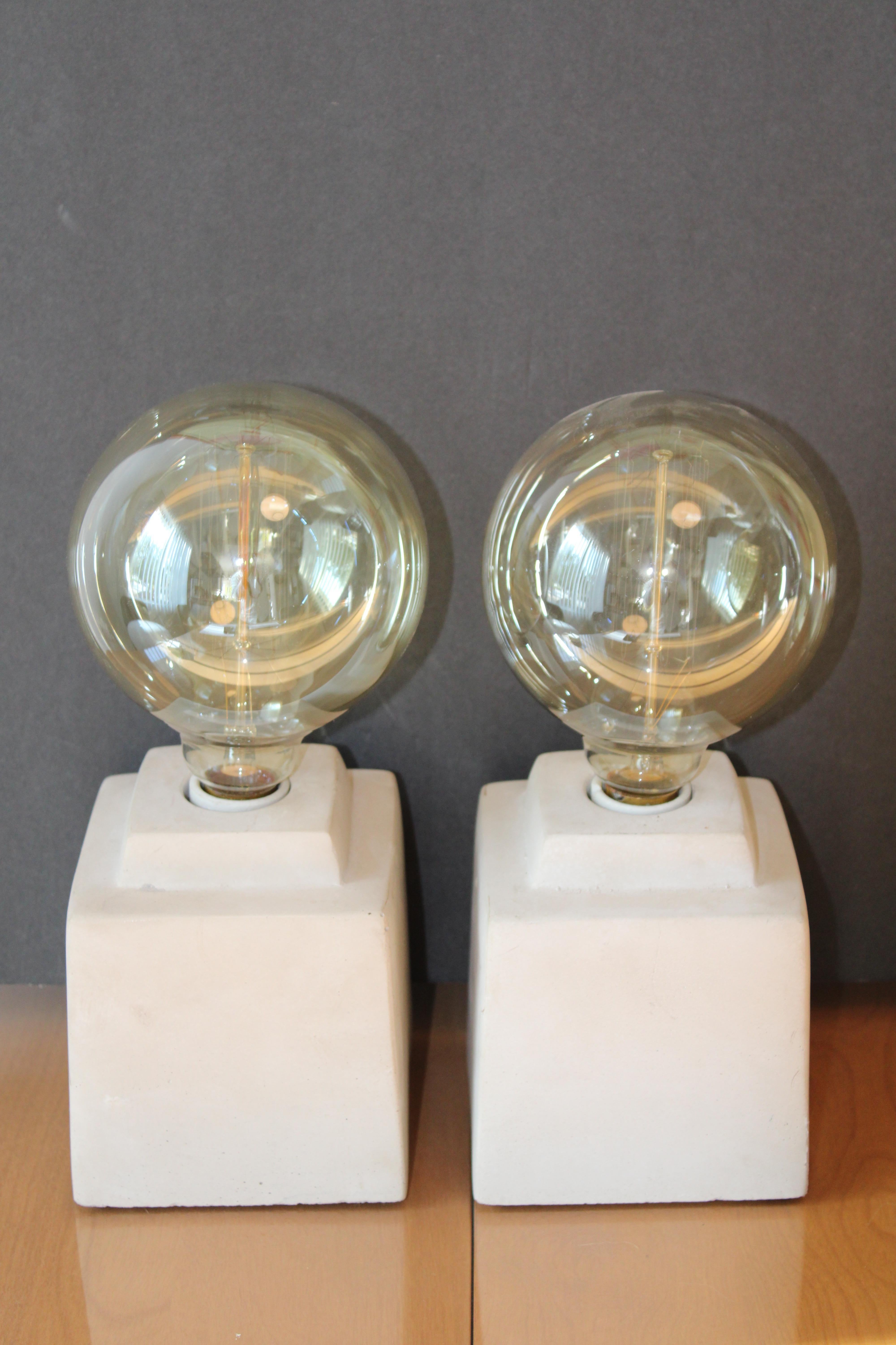 European Pair of Custom Ceramic Lamps For Sale