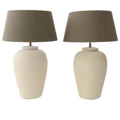 Pair of Custom Ceramic Lamps