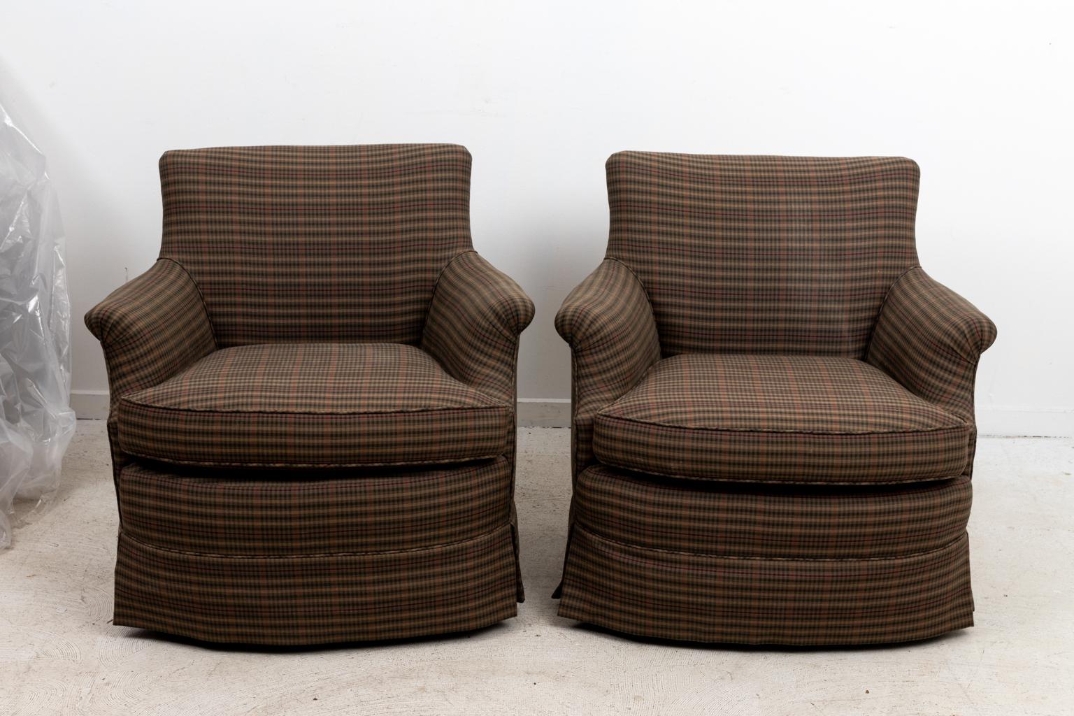 Pair of Custom Chairs by Greenbaum Interiors In Good Condition In Stamford, CT