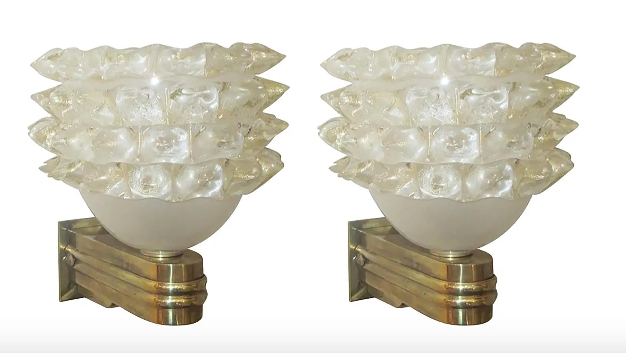 Pair of Custom Contemporary Barovier Toso Sconces 2