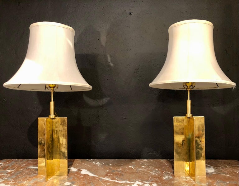 Pair of Custom Croisillion Lamps in The Jean Michel Frank Manner For Sale 3