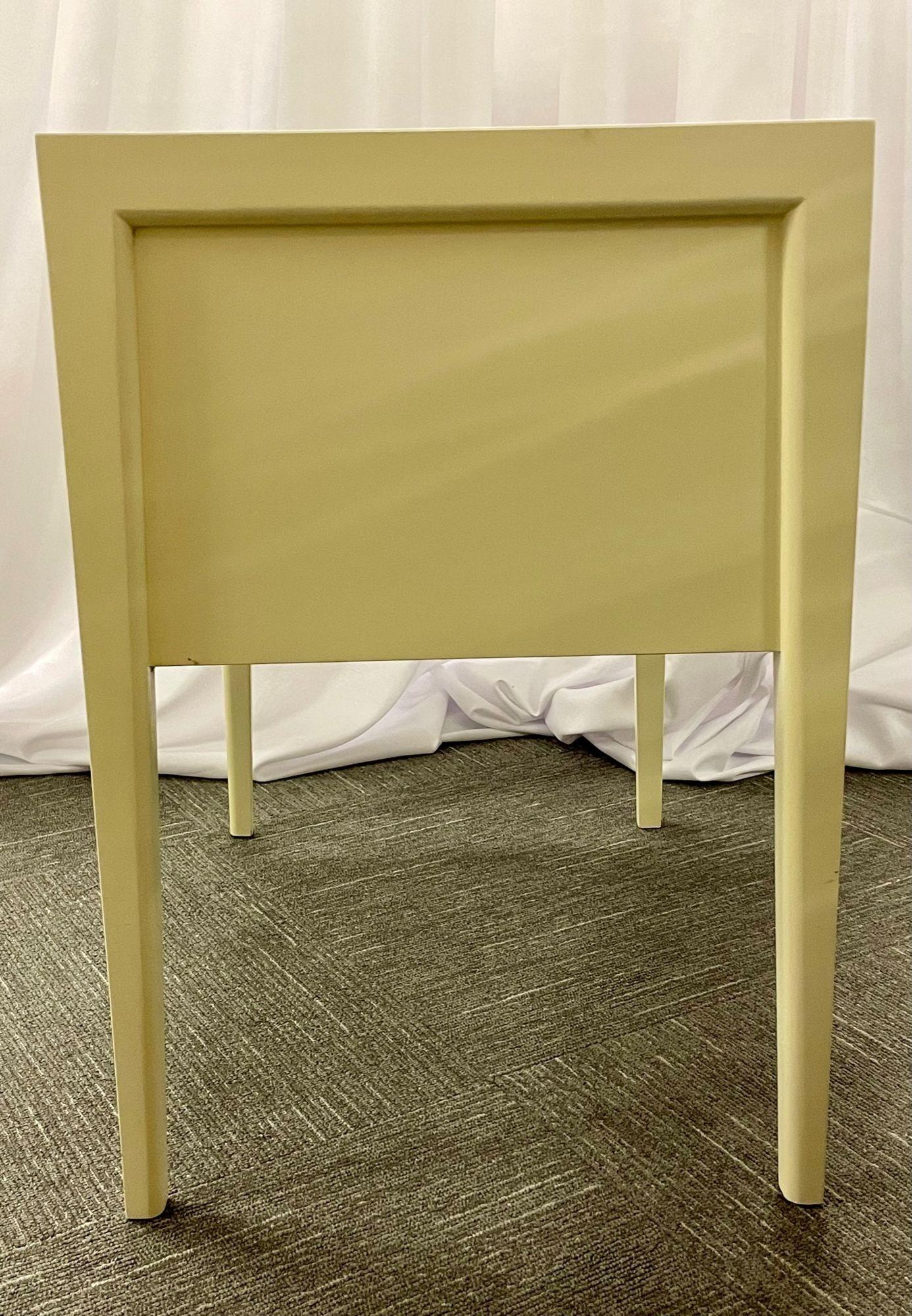 Metal Pair of Custom End Table, Night Stands, Chest, Mitchell Gold and Bob Williams For Sale