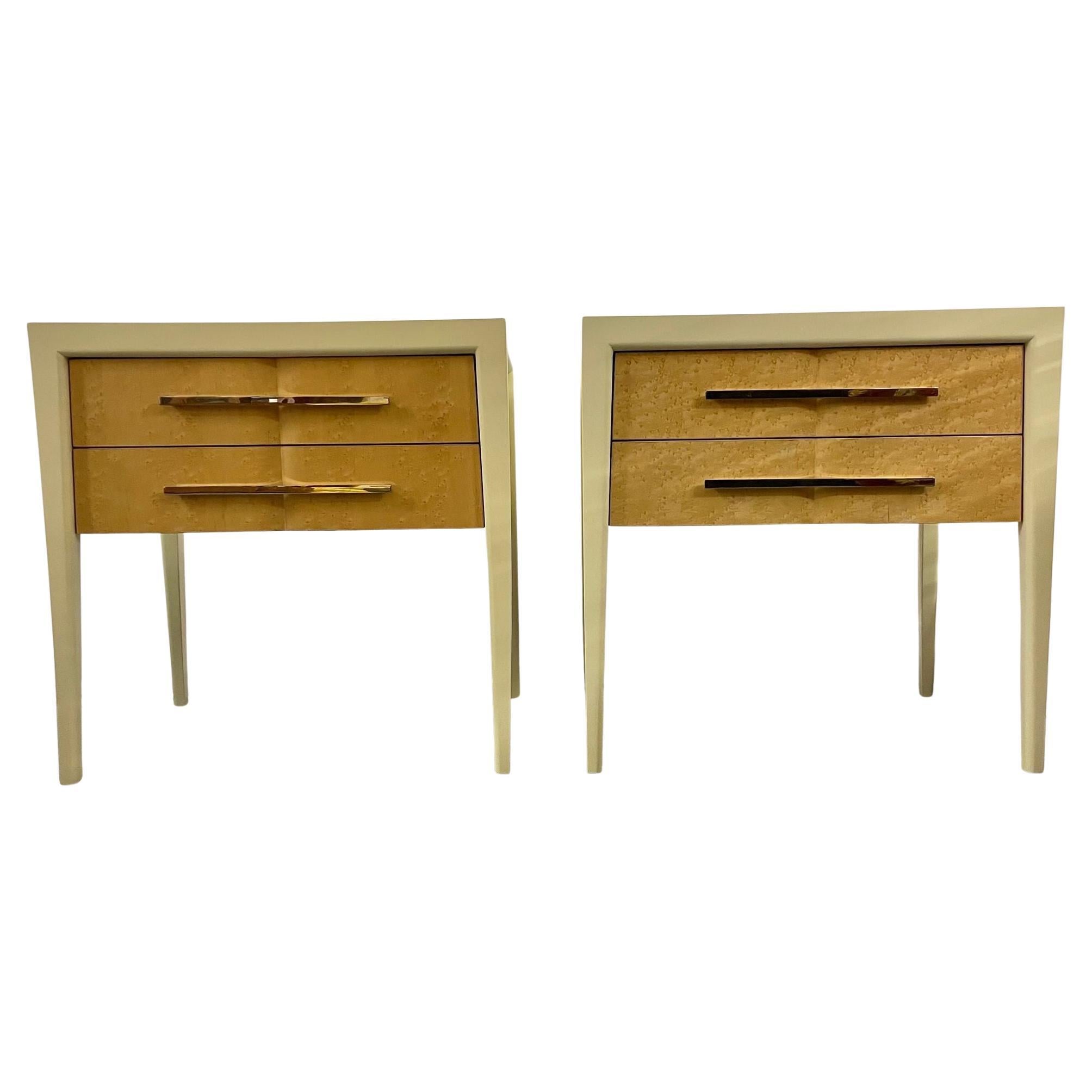 Pair of Custom End Table, Night Stands, Chest, Mitchell Gold and Bob Williams For Sale