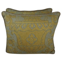 Pair of Custom Fortuny Accent Pillows with Urns