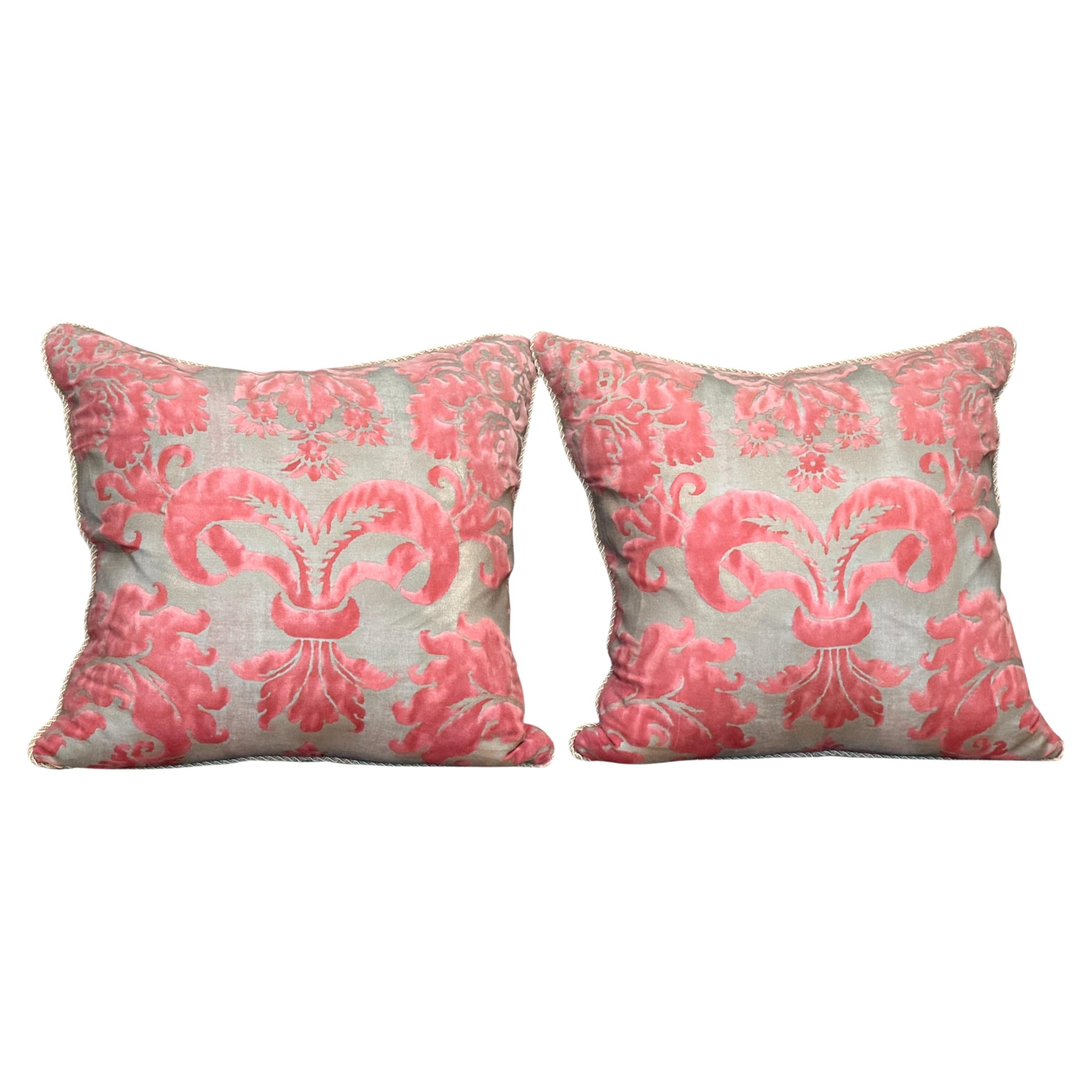 Pair of Custom Fortuny Down-Filled Pillows
