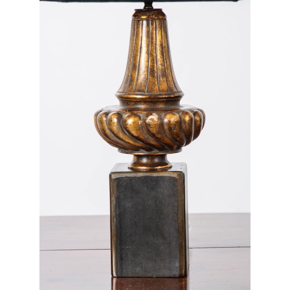 Other Pair of Custom Gilt Lamps For Sale