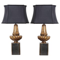 Vintage Pair of Custom Gilt Lamps
