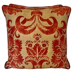 Pair of Custom Glicine Patterned Fortuny Pillows