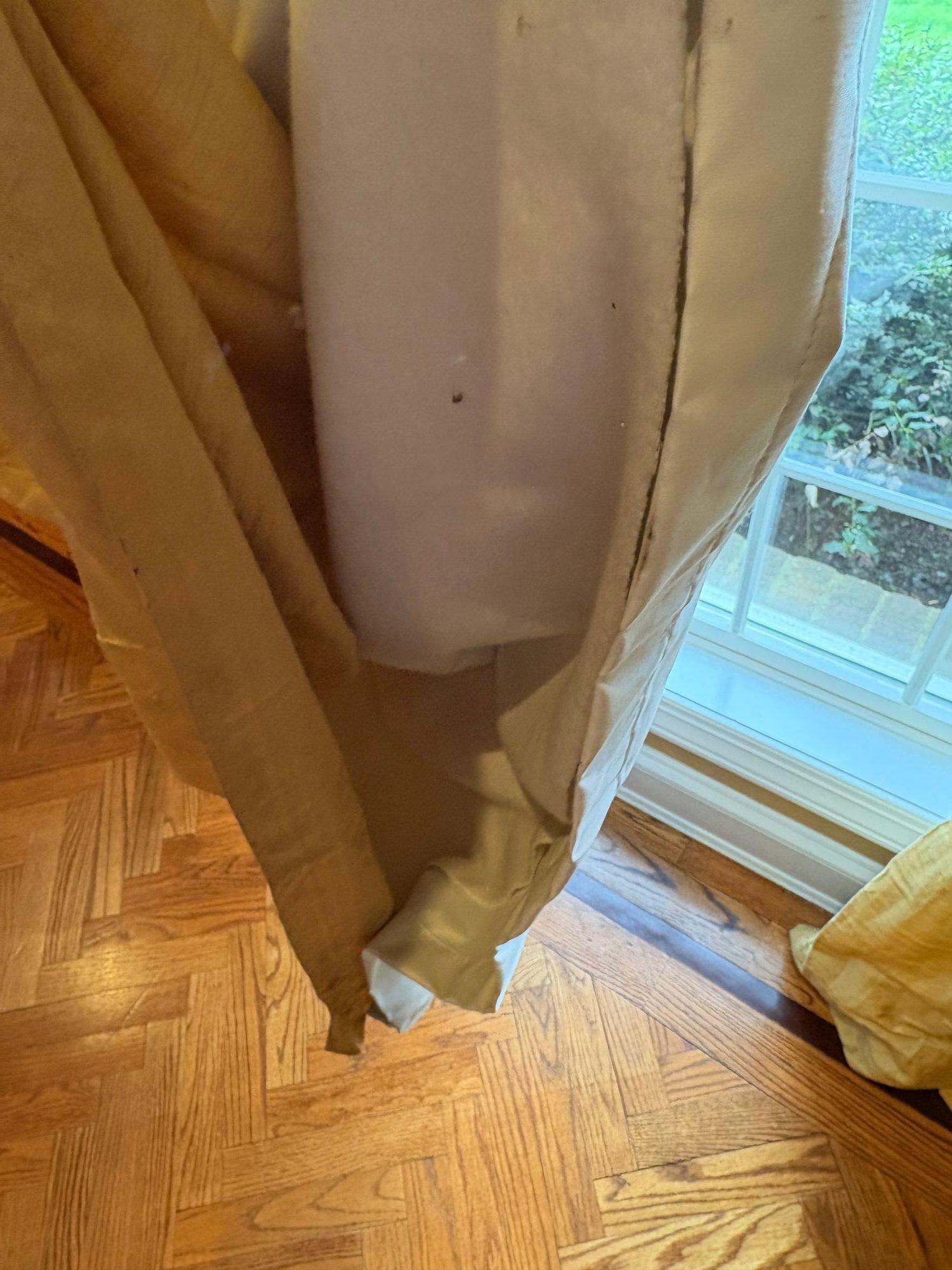 Pair of Custom Linen Drapes, Curtains and Valances, Lined, Tassels For Sale 5