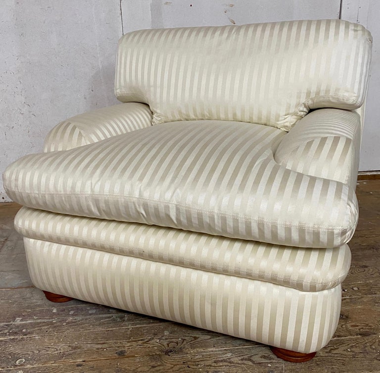 Pair of Custom Lounging Club Chairs For Sale 2