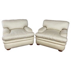 Paire de fauteuils club à bascule personnalisés