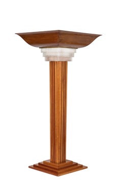 Paar von  Stehlampen im Art-Deco-Stil Maßgefertigt aus Ahornholz