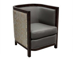 Custom-Made Art Deco Zebrano Wood Parlor Living Room Chairs