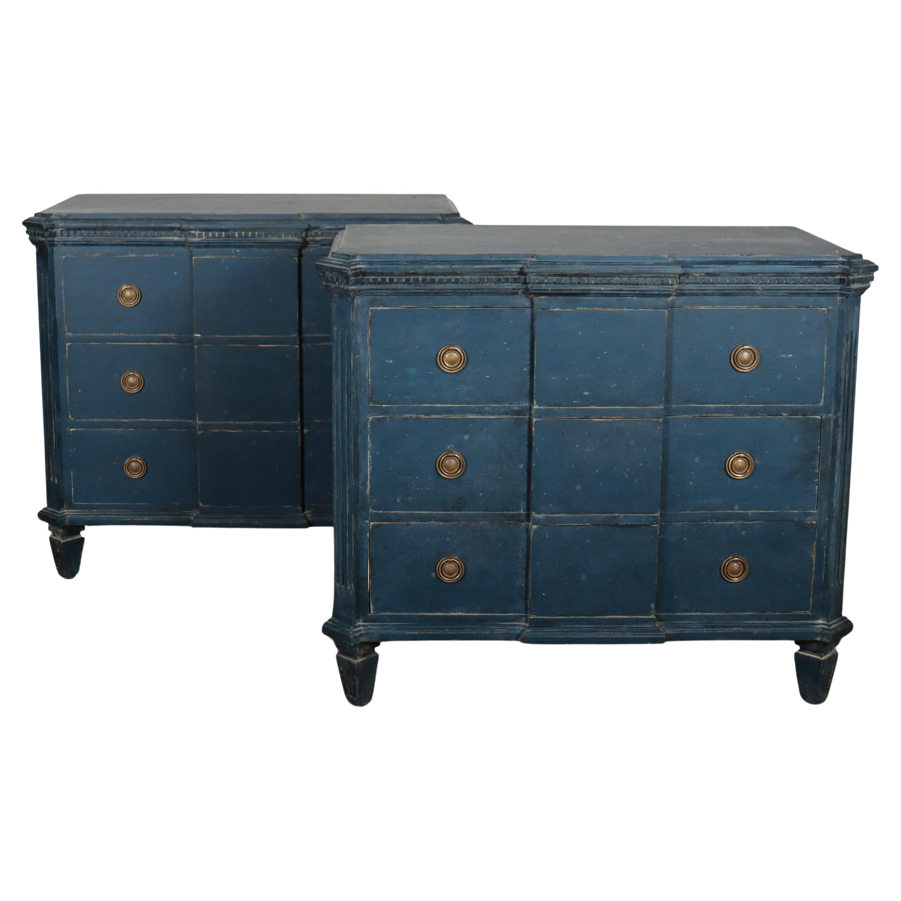 Pair of Custom Made Breakfront Commodes