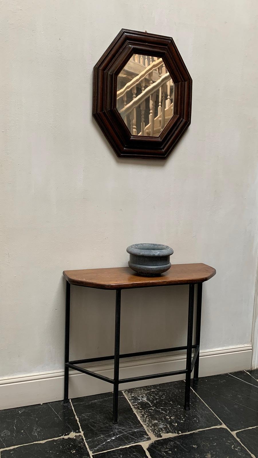 Pair of Custom Made Consoles Iron and Walnut Centretable 4