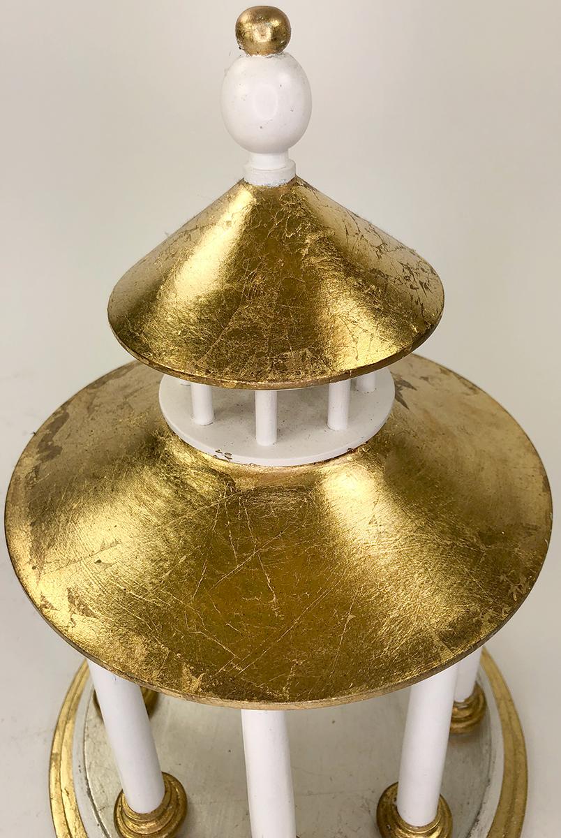 Pair of custom made Hand-Gilt Classical Pagoda Models For Sale 5