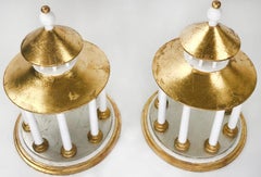 Pair of custom made Hand-Gilt Classical Pagoda Models