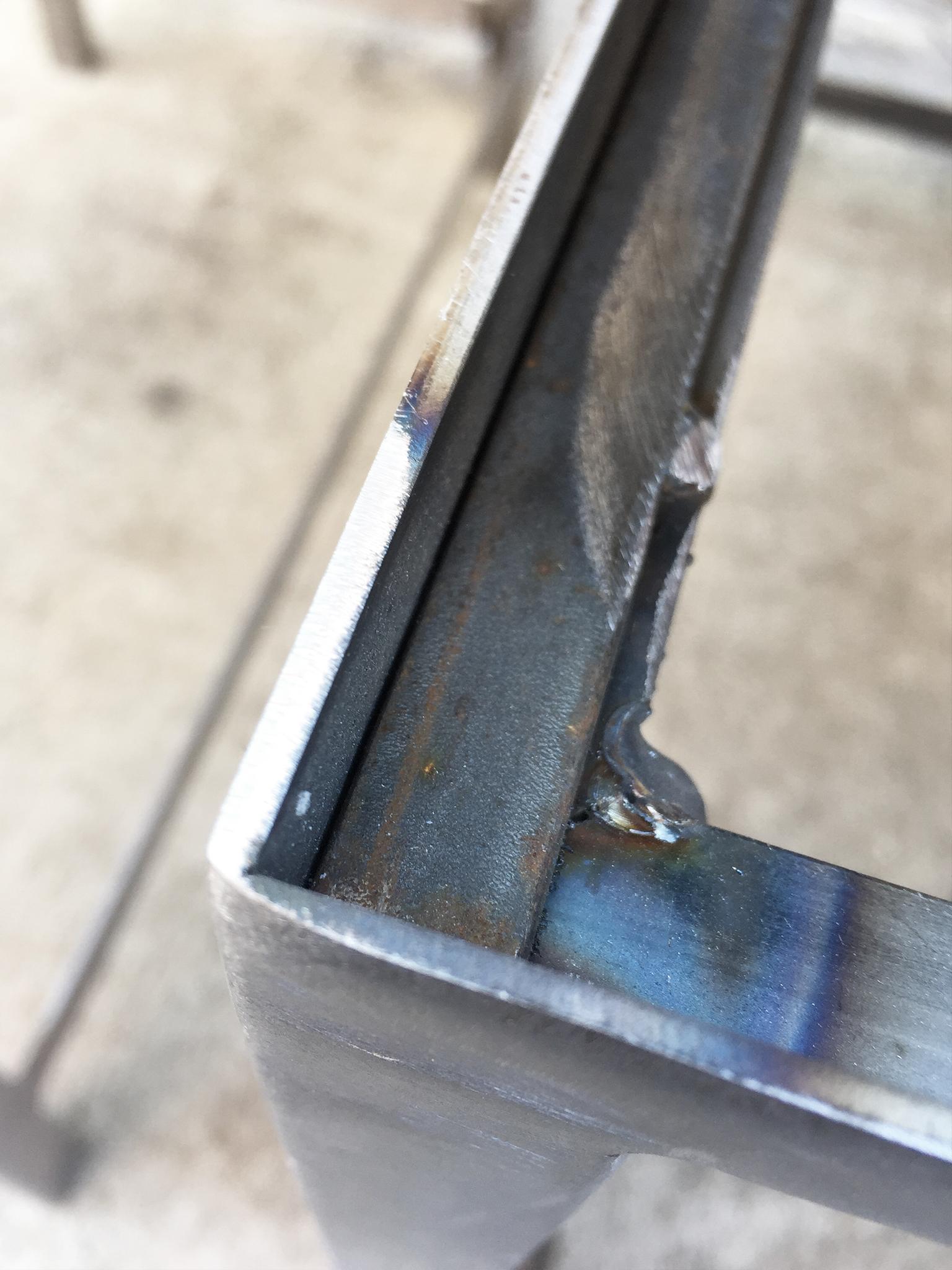 Pair of Custom-Made Marble and Steel End Tables 5