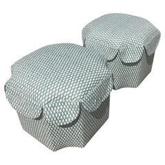 Used Pair of Custom-Made Ottomans