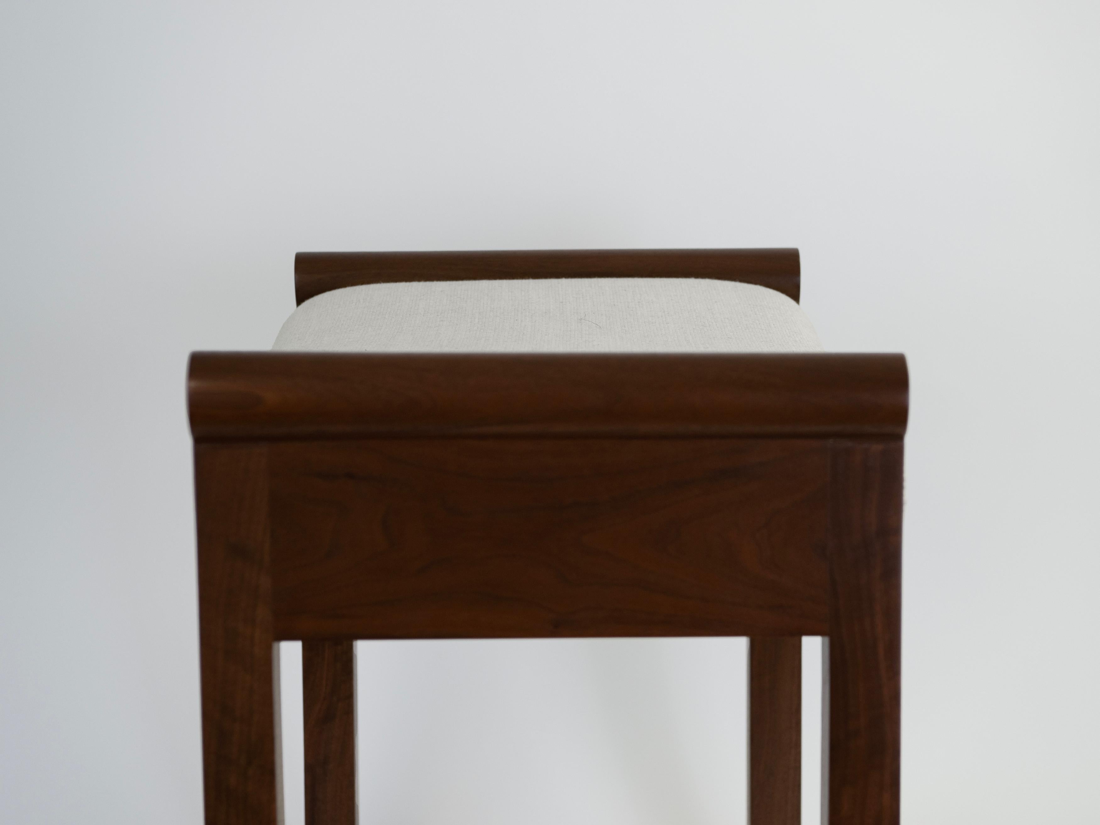 Pair of Custom Made Upholstered Stools For Sale 1