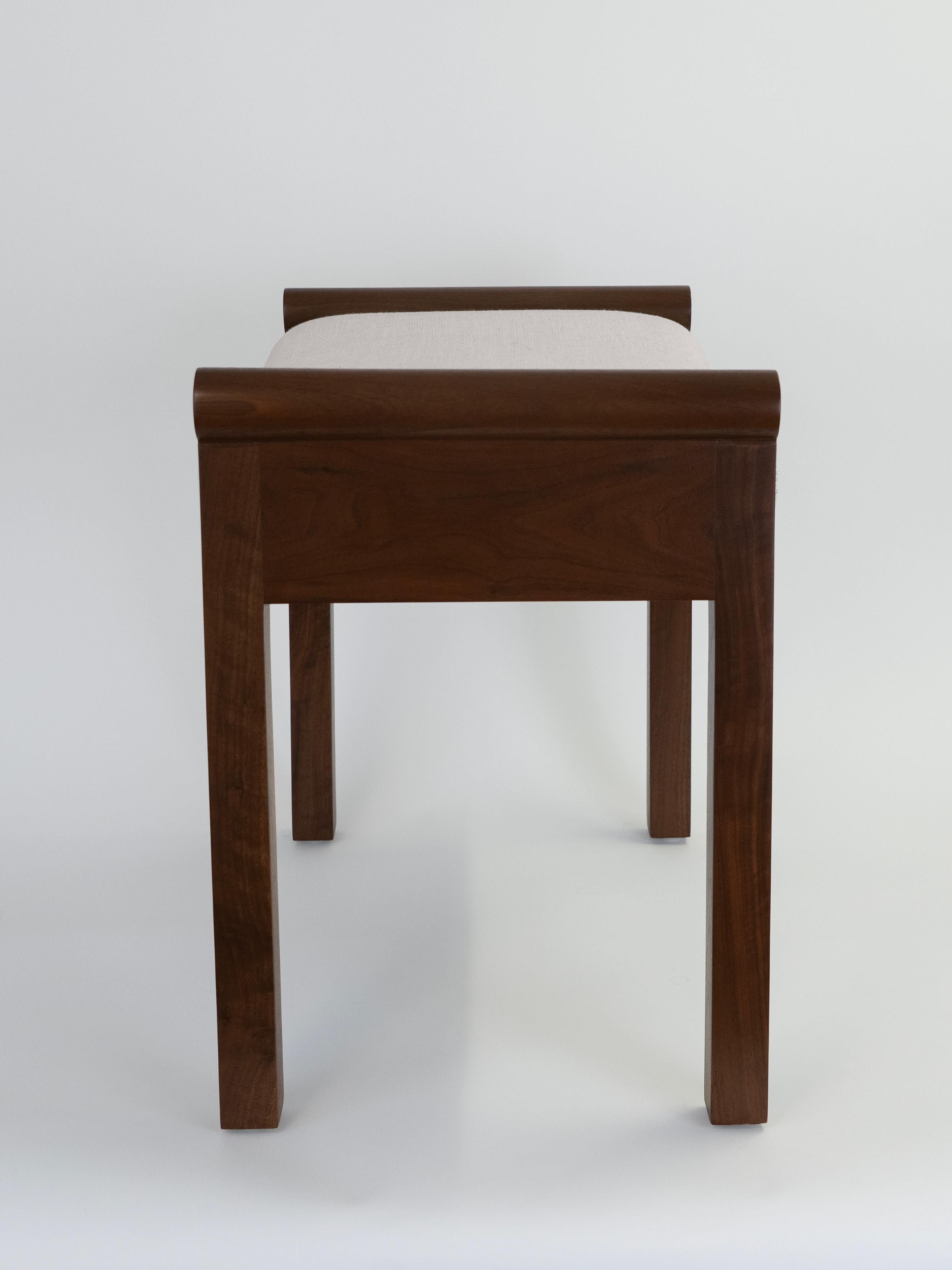 Pair of Custom Made Upholstered Stools For Sale 2