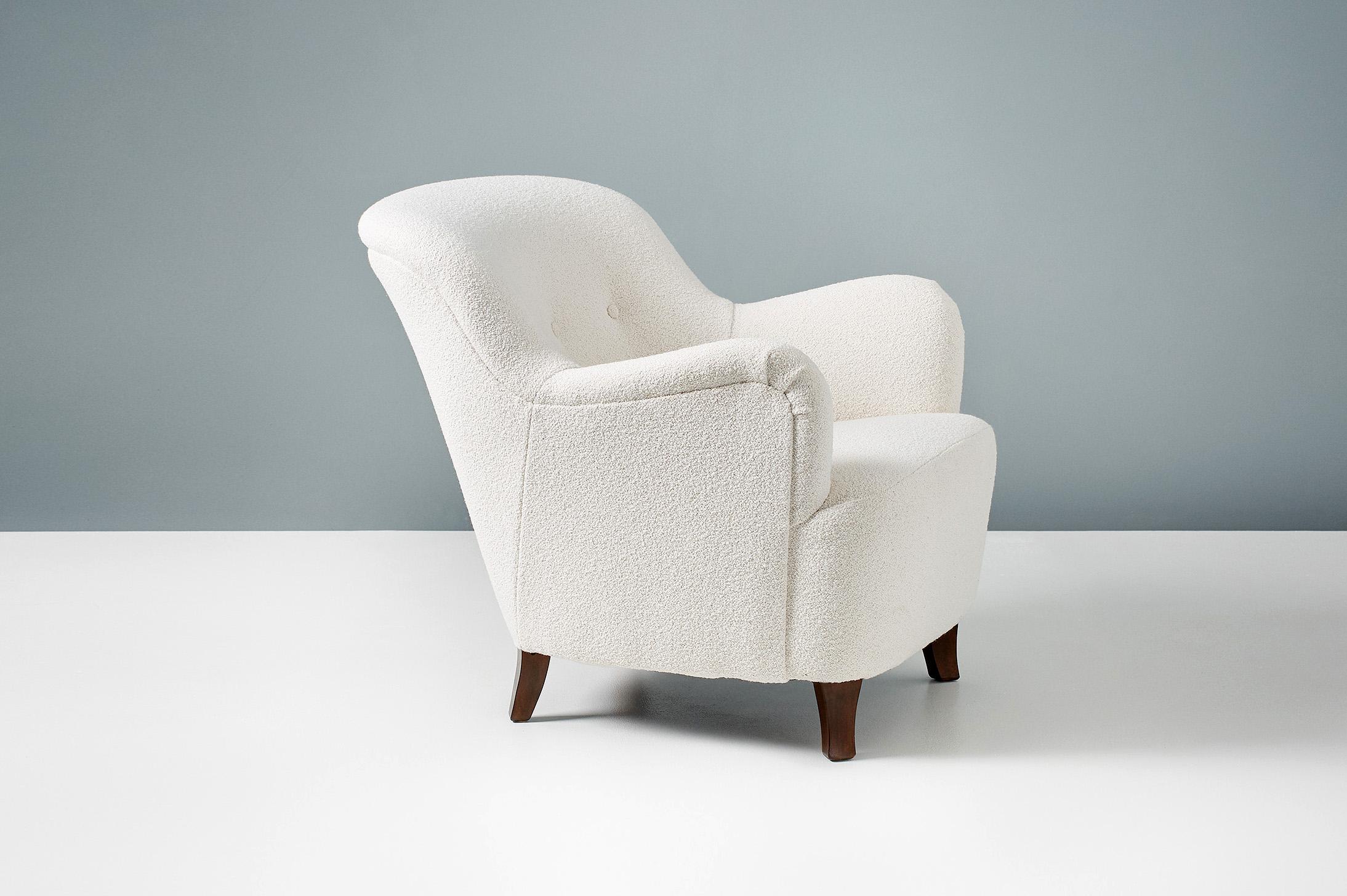 Dagmar Design - Elias Lounge Chairs

The Elias lounge chair is from our custom-made upholstered range. This piece has been developed and hand-made at our workshops in London using the highest quality materials. The frame is constructed from solid