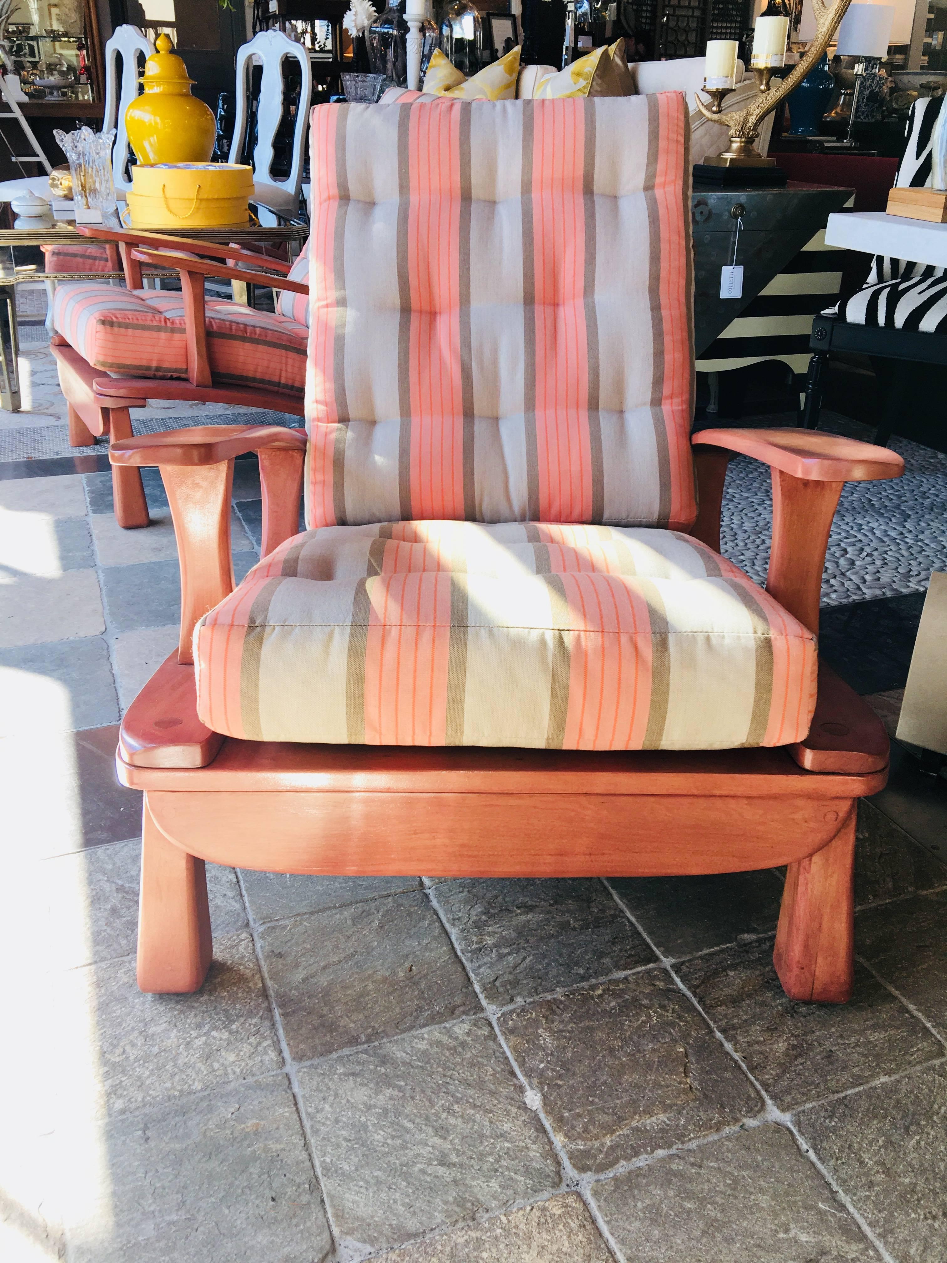 Pair of Custom Midcentury Maple Folding Chairs 2