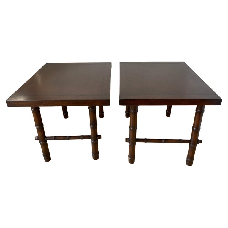 Pair of Custom Mid Century Tables For Sale