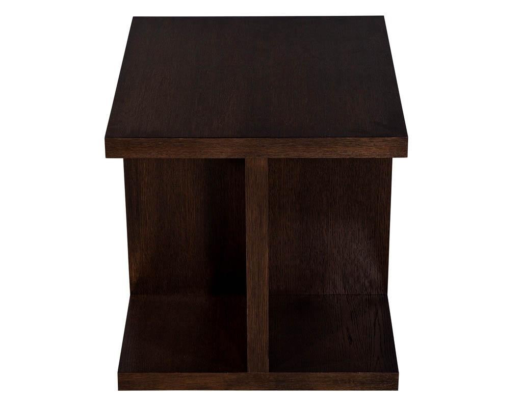 Pair of Custom Modern Geometric End Tables In New Condition For Sale In North York, ON