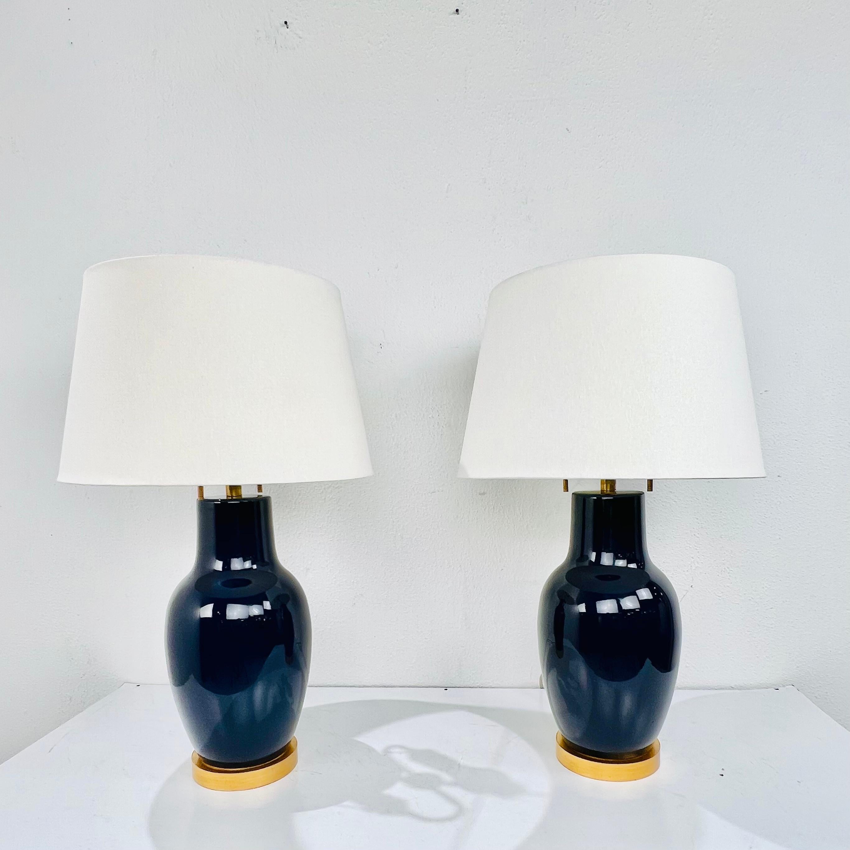 Pair of Custom Mottega Table Lamps For Sale 3