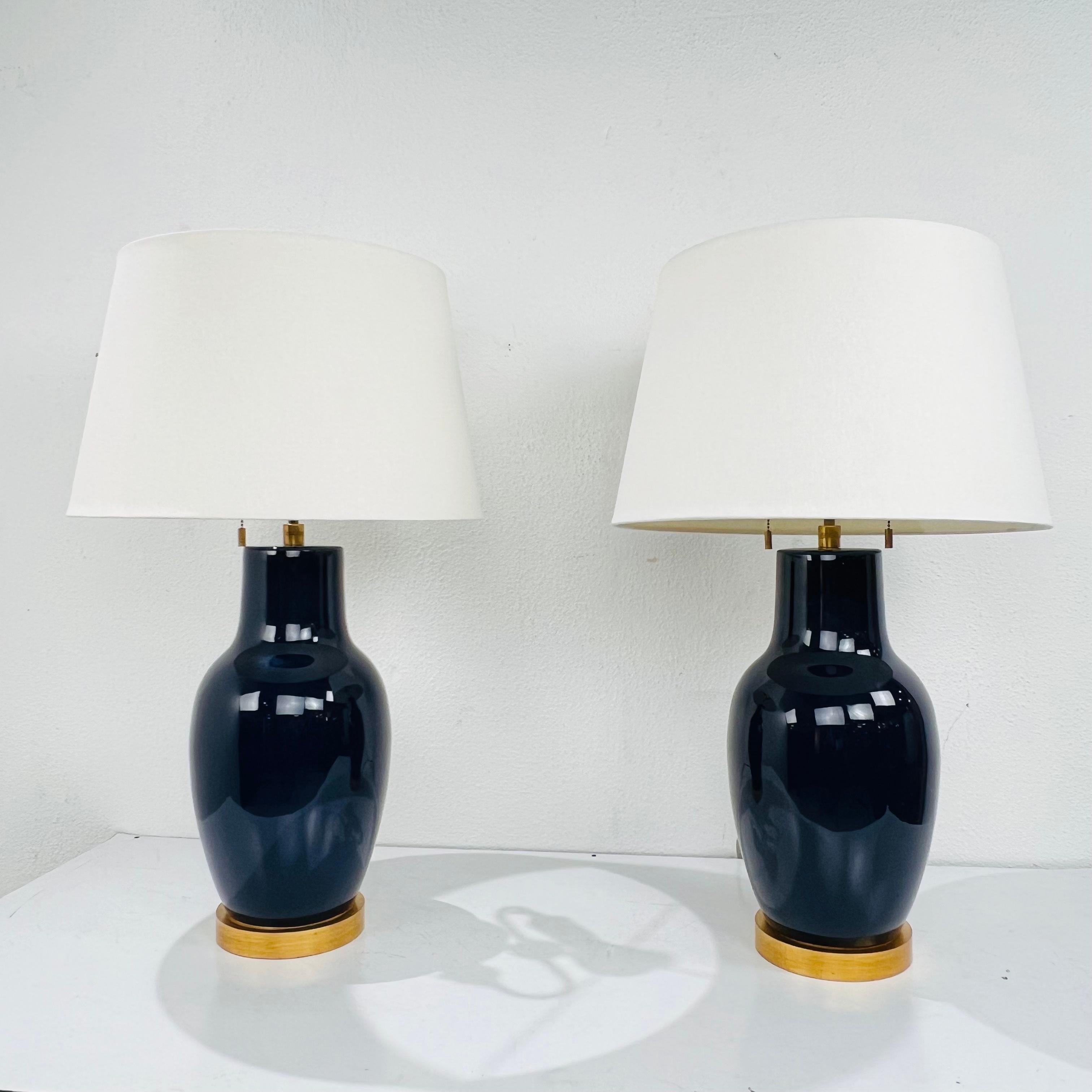 Pair of Custom Mottega Table Lamps For Sale 4