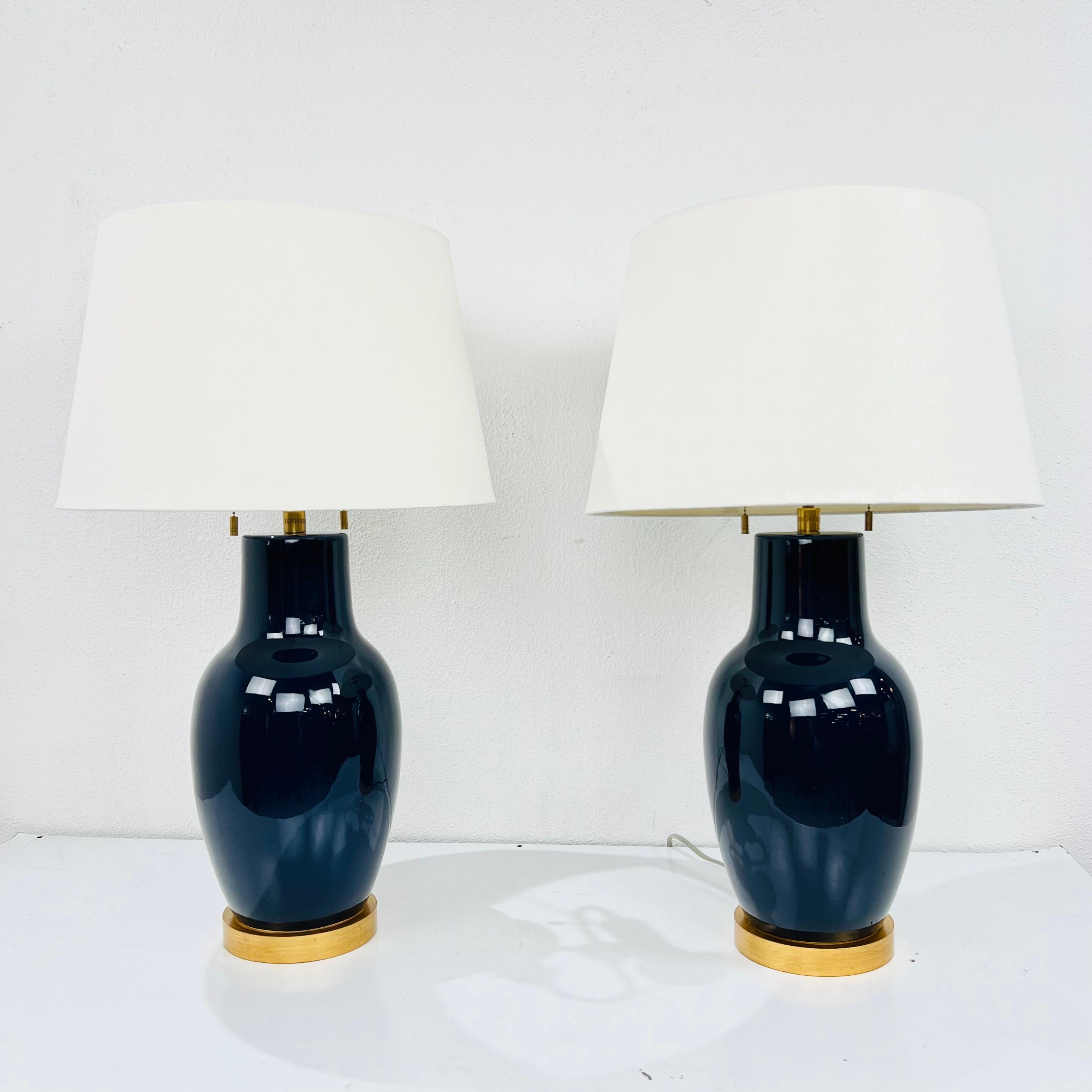 Pair of Custom Mottega Table Lamps For Sale 1
