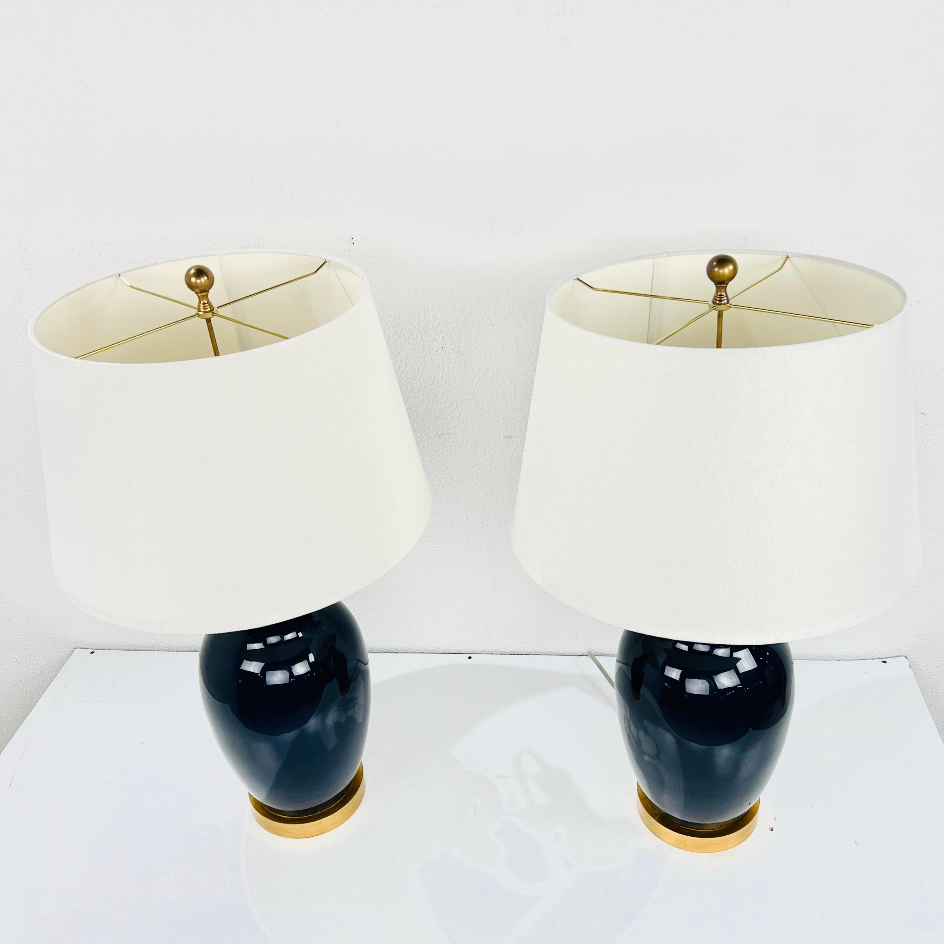 Pair of Custom Mottega Table Lamps For Sale 2