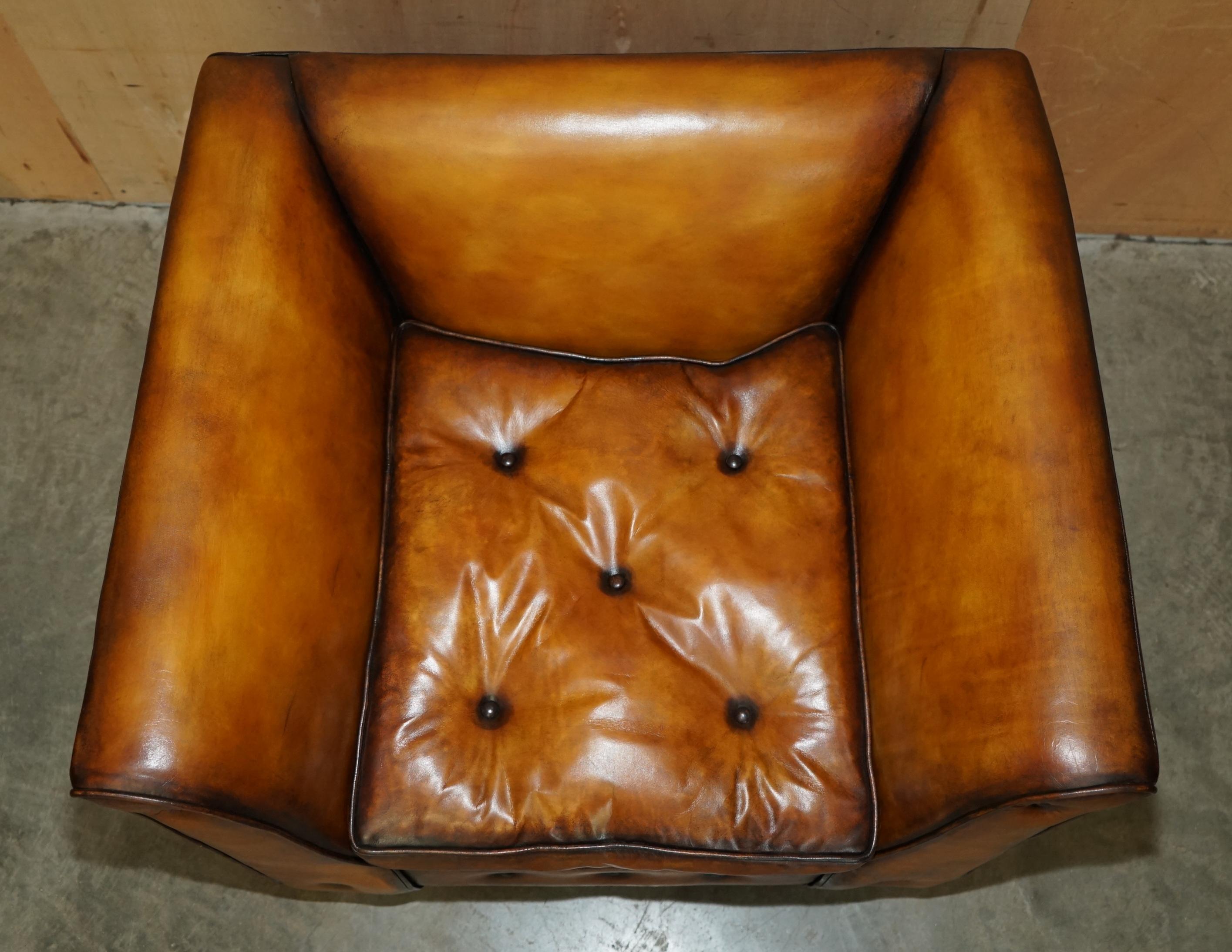 Anglais Paire d'armoires MULBERRY LONDON CUSTOM MULBERRY en cuir marron en vente