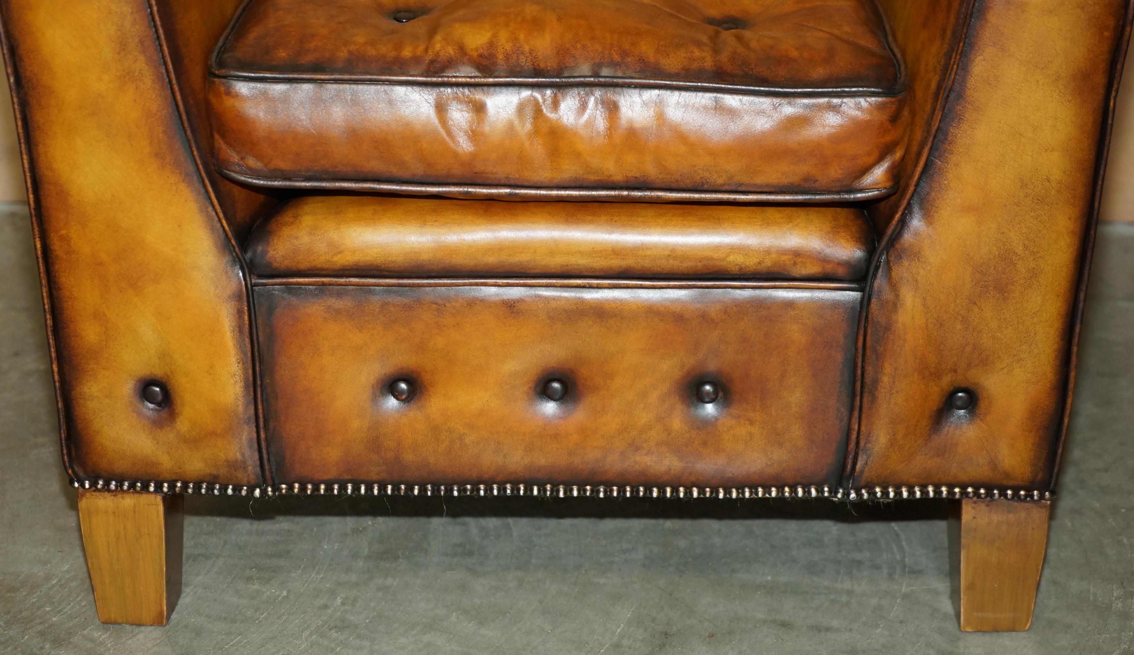 Paire d'armoires MULBERRY LONDON CUSTOM MULBERRY en cuir marron en vente 1