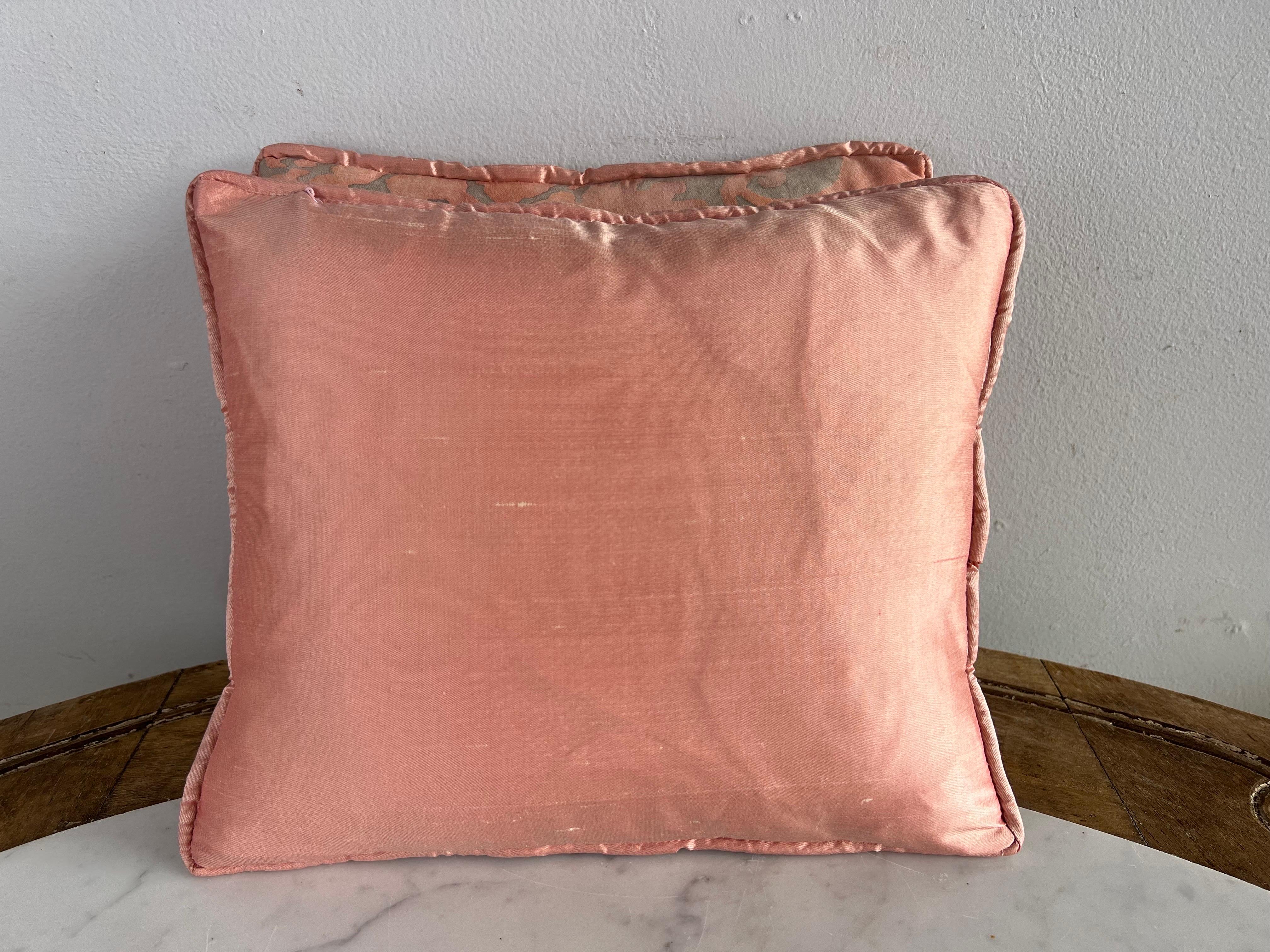 Italian Pair of Custom Petite Fortuny Pillows